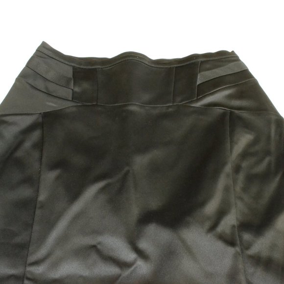 Just Cavalli Size 38 Black Satin Back Zip Pencil Skirt - Picture 2 of 16